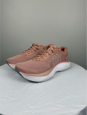 Topo Athletic Atmos Women 9 Dusty Rose White Running Walking Shoes Sneakers